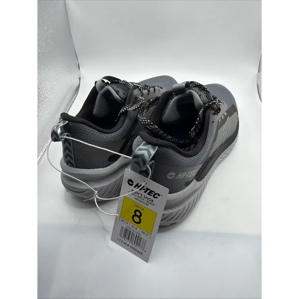 Hi-Tec Men's castle Rock Black Microchip Hiking Trail Sneakers size 8  New